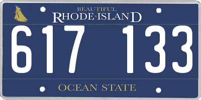 RI license plate 617133