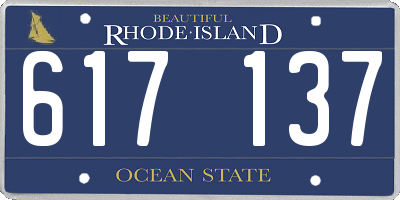 RI license plate 617137
