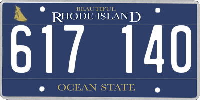 RI license plate 617140