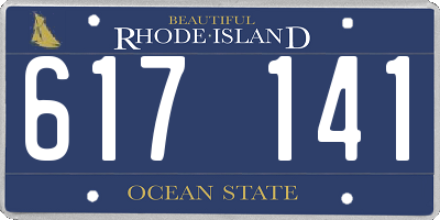 RI license plate 617141