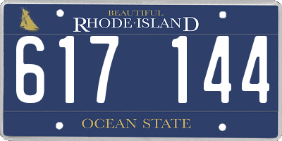 RI license plate 617144