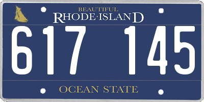 RI license plate 617145