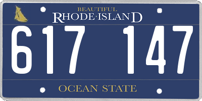 RI license plate 617147