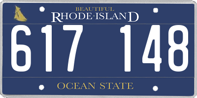 RI license plate 617148