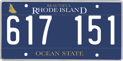 RI license plate 617151