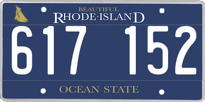 RI license plate 617152