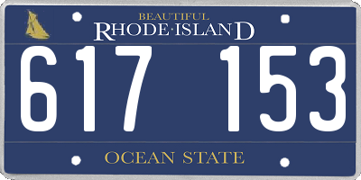 RI license plate 617153