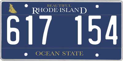 RI license plate 617154