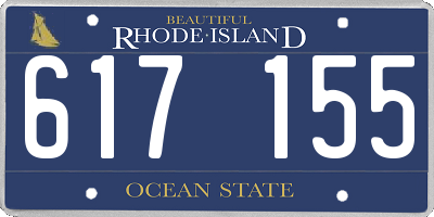 RI license plate 617155