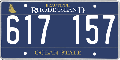 RI license plate 617157