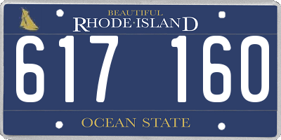RI license plate 617160