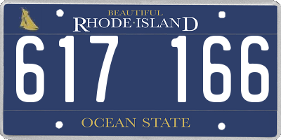 RI license plate 617166