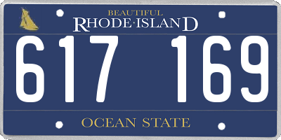 RI license plate 617169