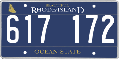 RI license plate 617172