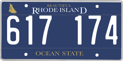RI license plate 617174