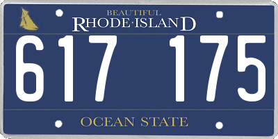 RI license plate 617175