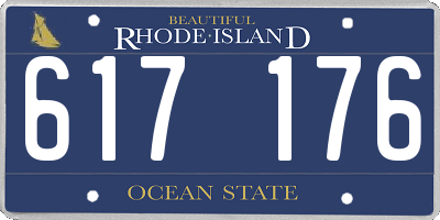 RI license plate 617176
