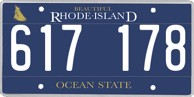 RI license plate 617178
