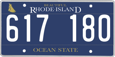 RI license plate 617180