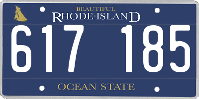 RI license plate 617185