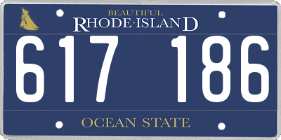 RI license plate 617186