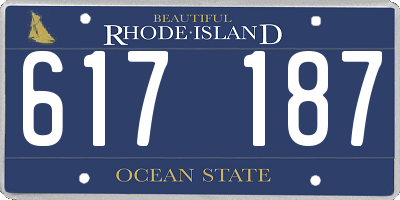RI license plate 617187