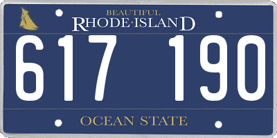 RI license plate 617190