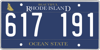 RI license plate 617191