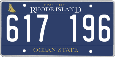 RI license plate 617196