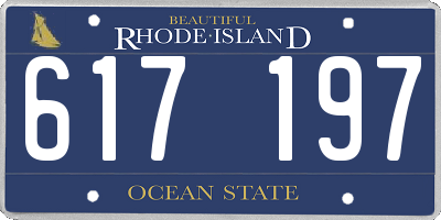 RI license plate 617197