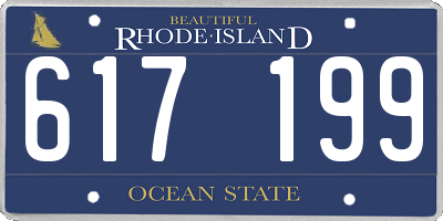 RI license plate 617199