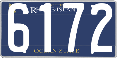 RI license plate 6172