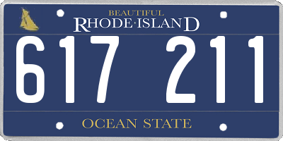 RI license plate 617211