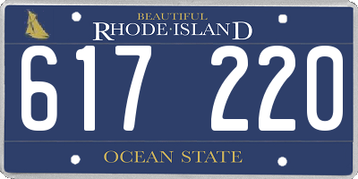 RI license plate 617220