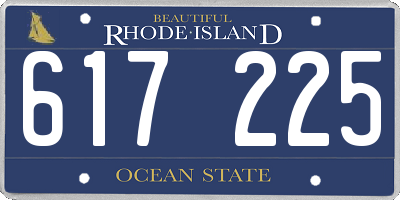 RI license plate 617225