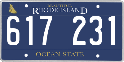 RI license plate 617231
