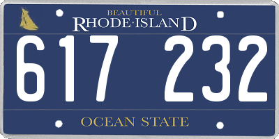 RI license plate 617232