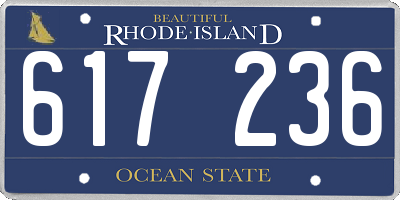 RI license plate 617236