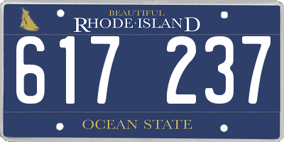 RI license plate 617237