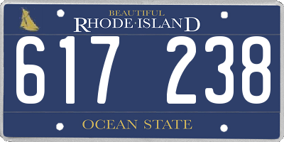 RI license plate 617238
