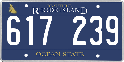 RI license plate 617239
