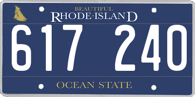 RI license plate 617240