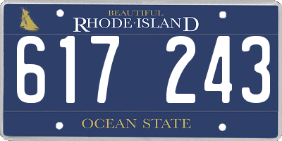 RI license plate 617243