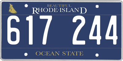 RI license plate 617244