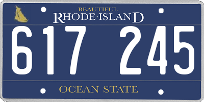 RI license plate 617245