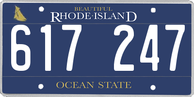 RI license plate 617247