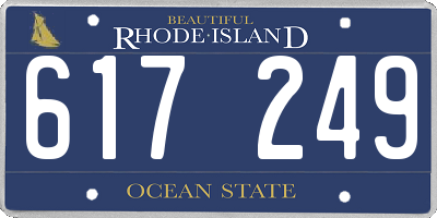 RI license plate 617249