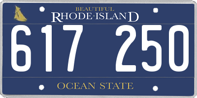 RI license plate 617250
