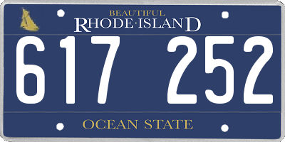 RI license plate 617252