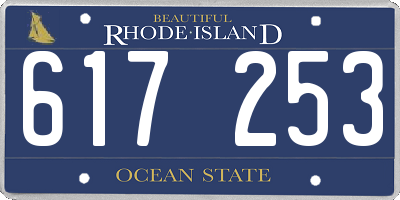 RI license plate 617253